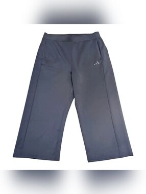 Adidas Women's Charcoal Gray Wide-Leg Athletic Pants 2XL